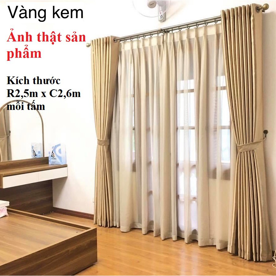 [Mã LIFEHL50K giảm 10% đơn 200K] Rèm Gấm dệt 3 lớp Cao Cấp - Rèm cửa size LỚN - Chống nắng 95%, decor Trang Trí nhà