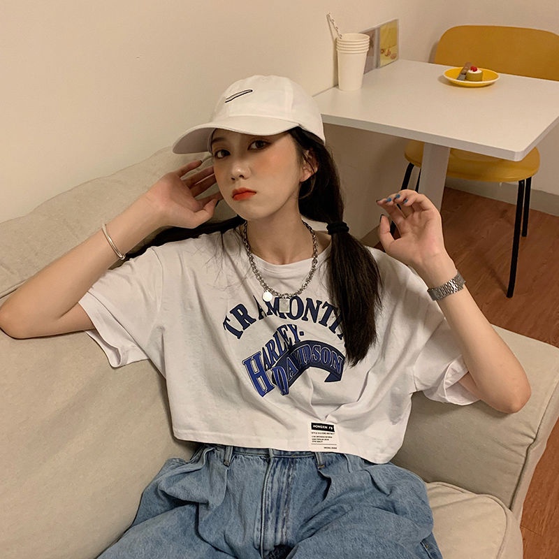 Áo thun croptop tay ngắn năng động thời trang cho nữ