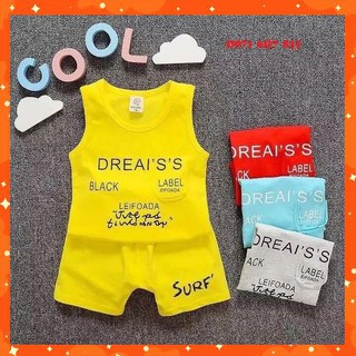 Bộ Quần áo cotton 4 chiều sát nách 4-10kg