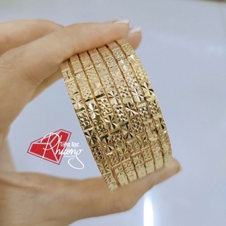 Bộ 7 vòng ximen bản vuông mạ vàng 18k có khóa