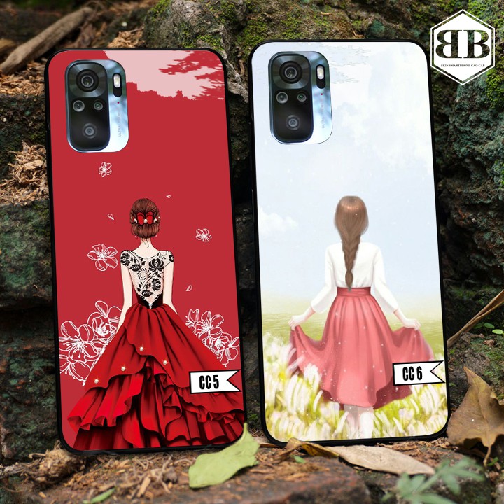 Ốp lưng kính cường lực Xiaomi Redmi Note 10 in hình cho nữ