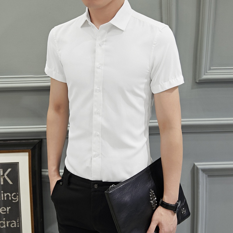(1 cái, S / M) Áo sơ mi nam Hàn Quốc, S / M nhỏ chắc chắn, Kiểu dáng ôm sát Hàn Quốc