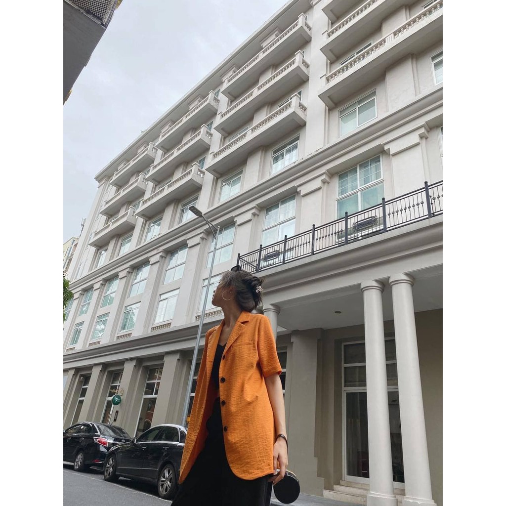Áo Khoác Blazer Ngắn Tay (CAM)