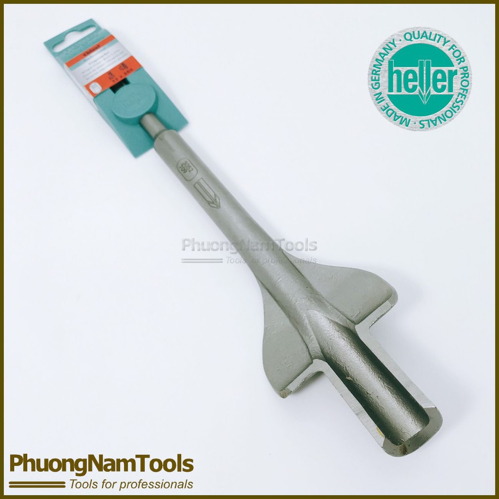 Mũi đục Rãnh máng bê tông có cánh Heller - Chuôi gài SDS Plus - Made in Germany.