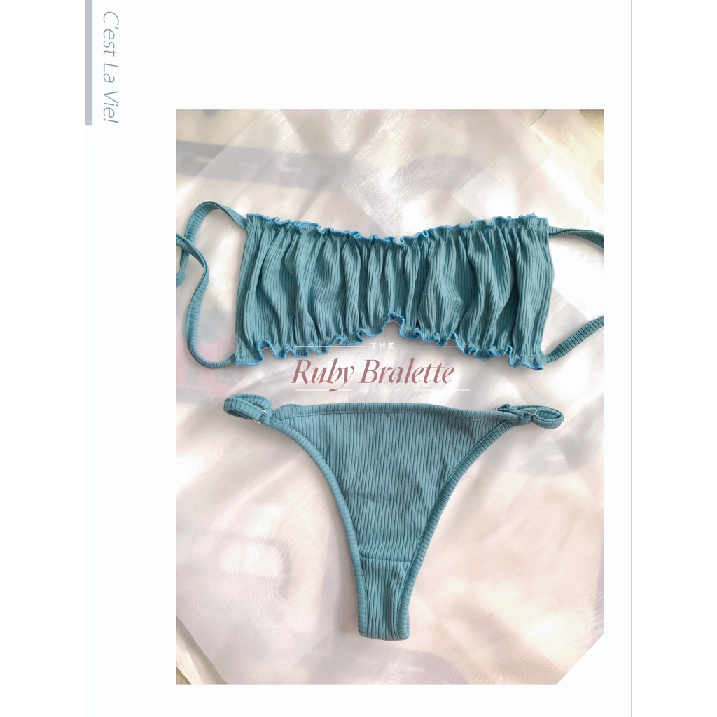 Set bikini thun gân hàng may thiết kế - BK02 | BigBuy360 - bigbuy360.vn