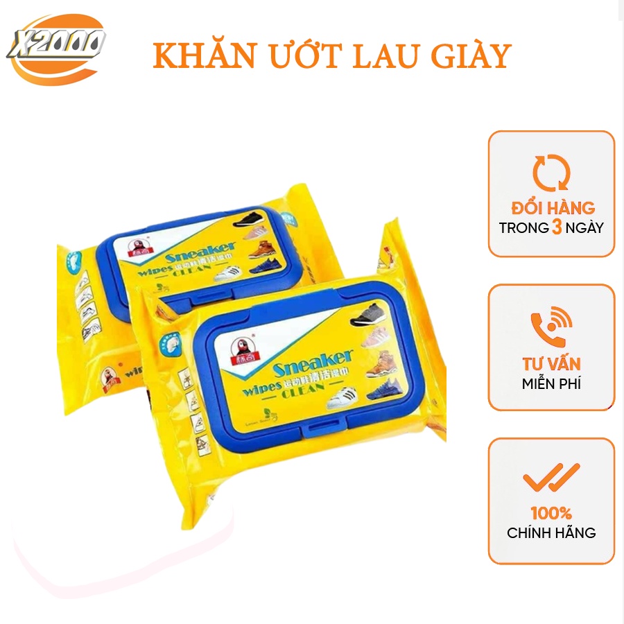 KHĂN GIẤY ƯỚT LAU GIÀY THẦN THÁNH SIÊU HOT SNEAKER HỘP 30 TỜ, KHÔNG HÓA CHẤT LÀM HẠI VẢI, HÀNG CHÍNH HÃNG NỘI ĐIA