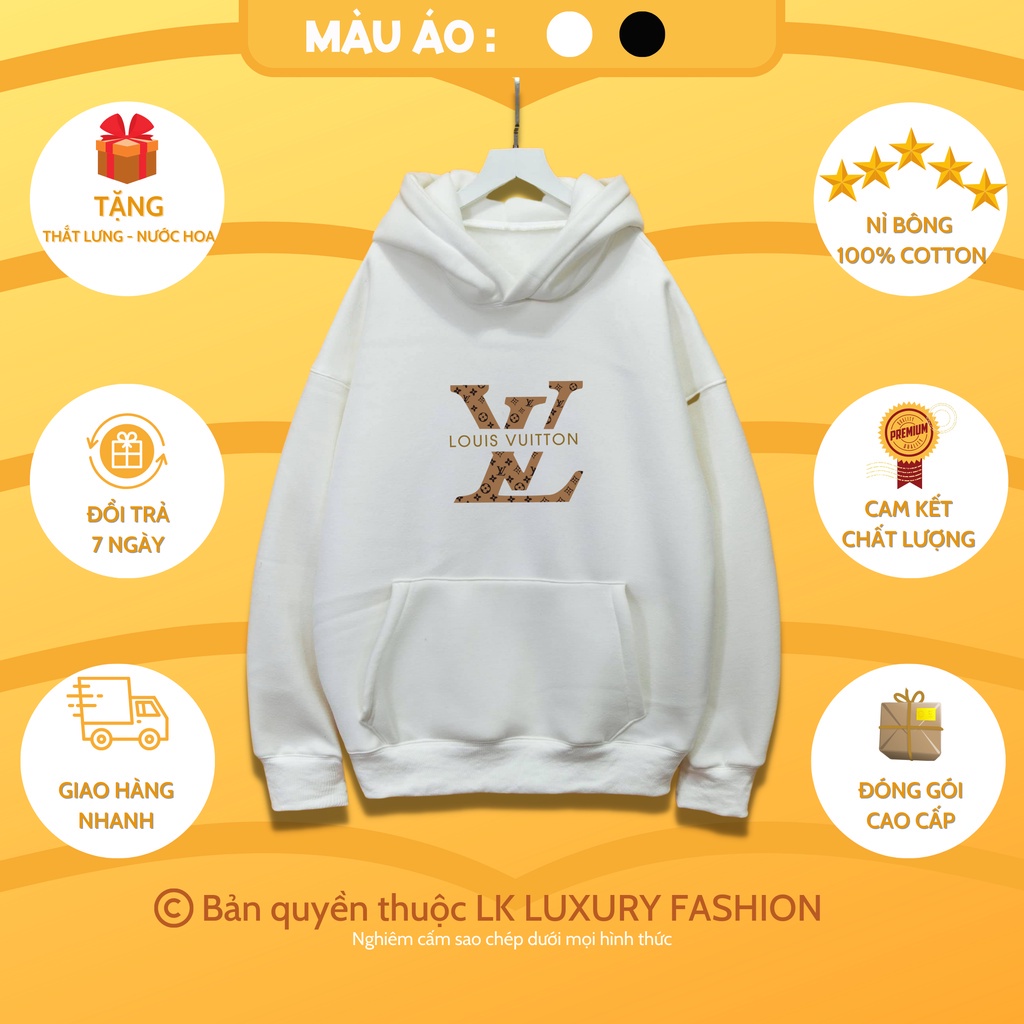 Áo khoác nỉ Hoodie - Áo Hoodie nam nữ form rộng CAO CẤP phong cách Hàn Quốc in hình chữ VL– thời trang unisex - HÀNG MỚI