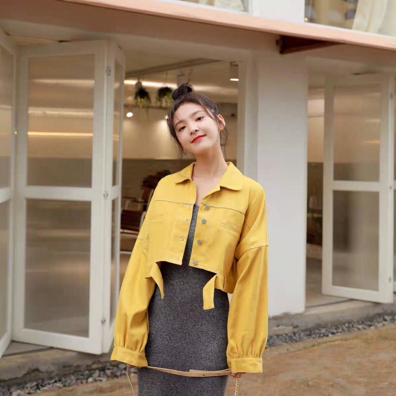 Váy hai dây dệt kim xẻ tà