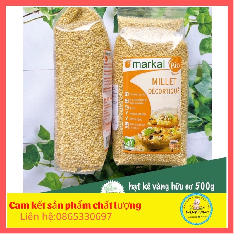 Hạt kê vàng hữu cơ Markal tách lẻ từ 100g