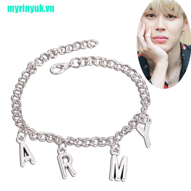 Vòng Tay Khắc Chữ Army Dành Cho Fan Bts