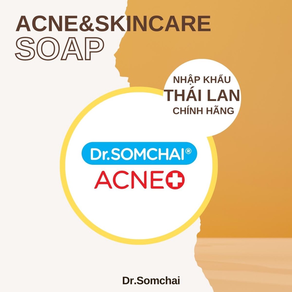 Xà phòng tắm DR. SOMCHAI ACNE SKIN CARE cho da dầu giúp làm sạch dầu nhờn và tiêu diệt các vi khuẩn