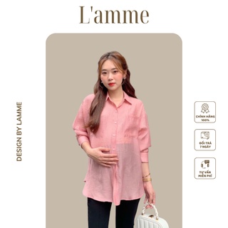 Áo sơ mi Cozy chất liệu tơ sống dễ chịu, dễ mặc dễ mix đồ thiết kế bởi LAMME