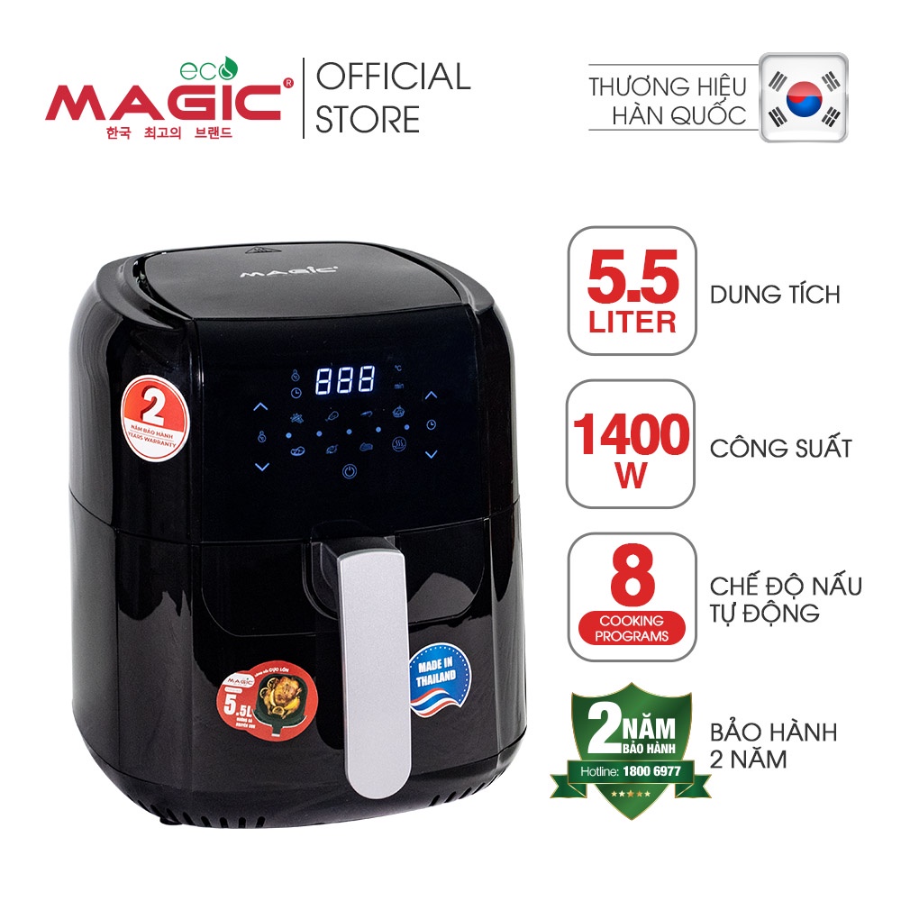 [Mã ELHADEV giảm 4% đơn 300K] Nồi chiên điện tử Magic Eco AC-102 5.5L