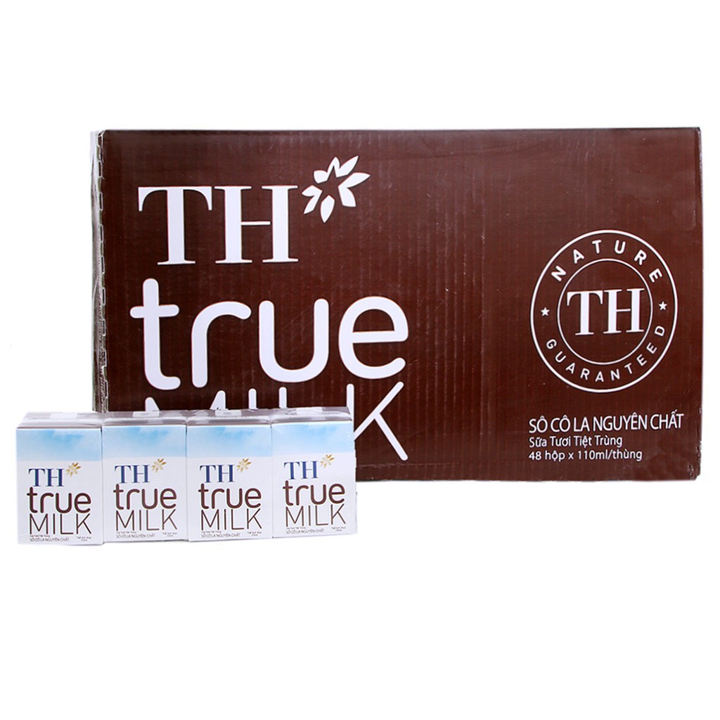 [12/2021] Sữa tươi TH True Milk Có vị hộp 110ml thùng 48 hộp