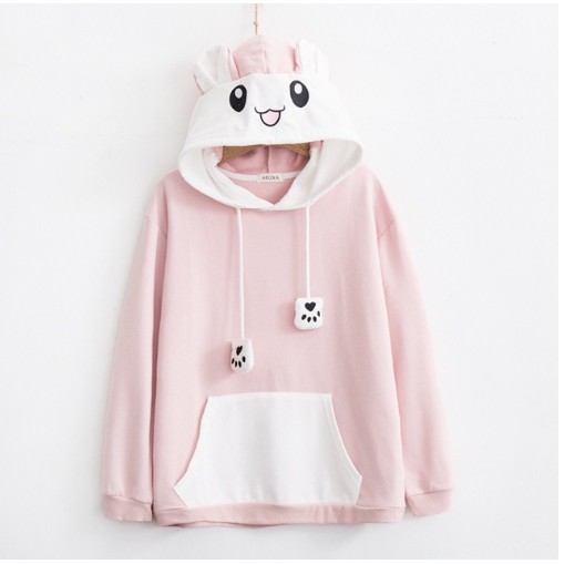 Áo nỉ hoodie mẫu tai thỏ cực xinh, Áo hoodie đôi