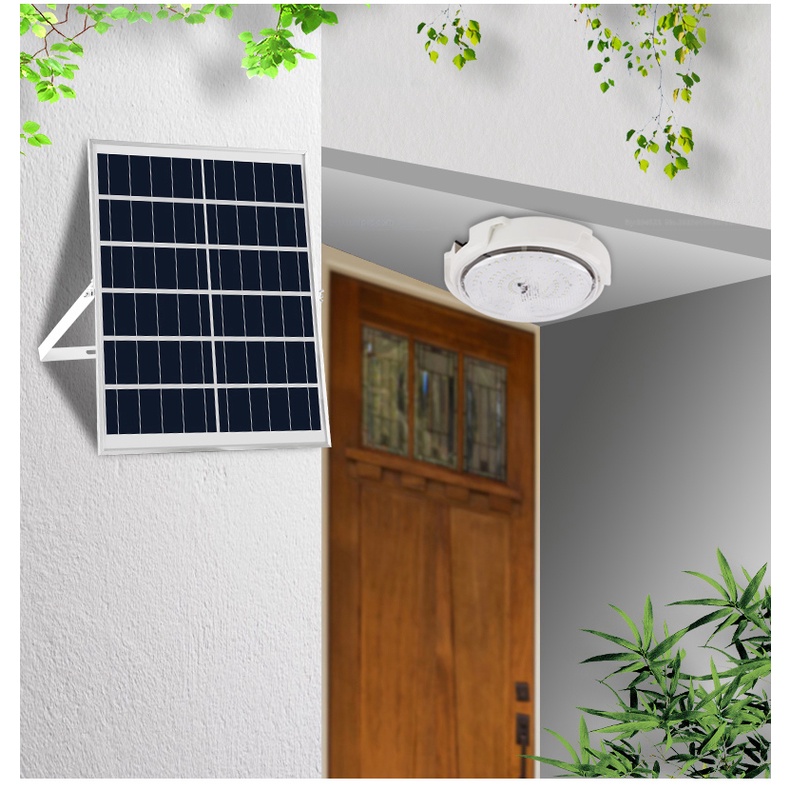 Đèn Ốp Trần Năng Lượng Mặt Trời, Tấm Pin Rời, Chống Nước- ABM SOLAR