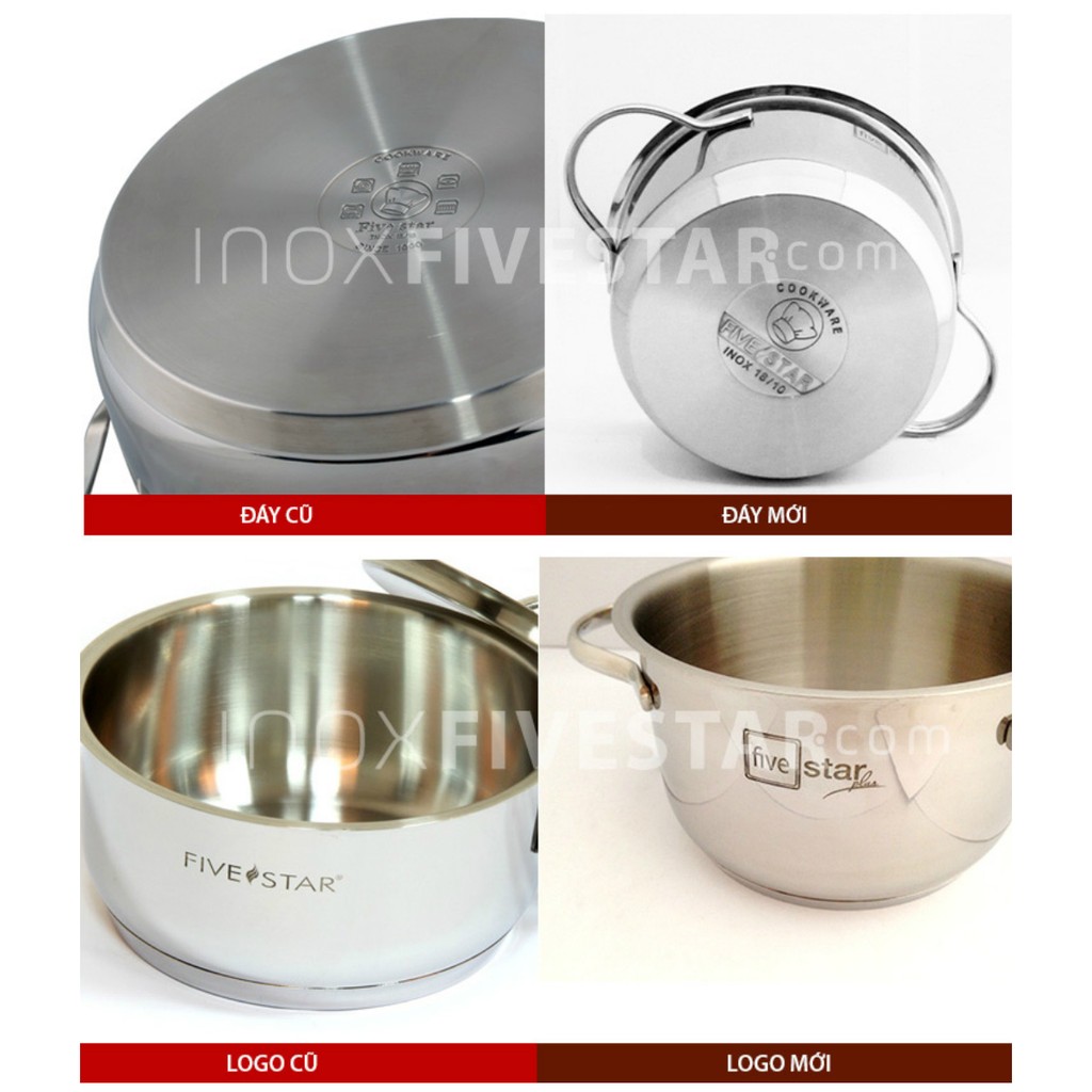 Chảo inox 3 đáy FIVESTAR - 26cm