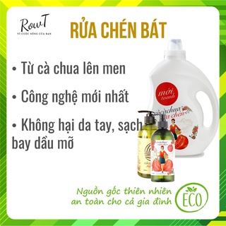 Nước rửa chén bát đĩa Cô cà chua, Sạch bay dầu mỡ tức thì, cực an toàn cho gia đình