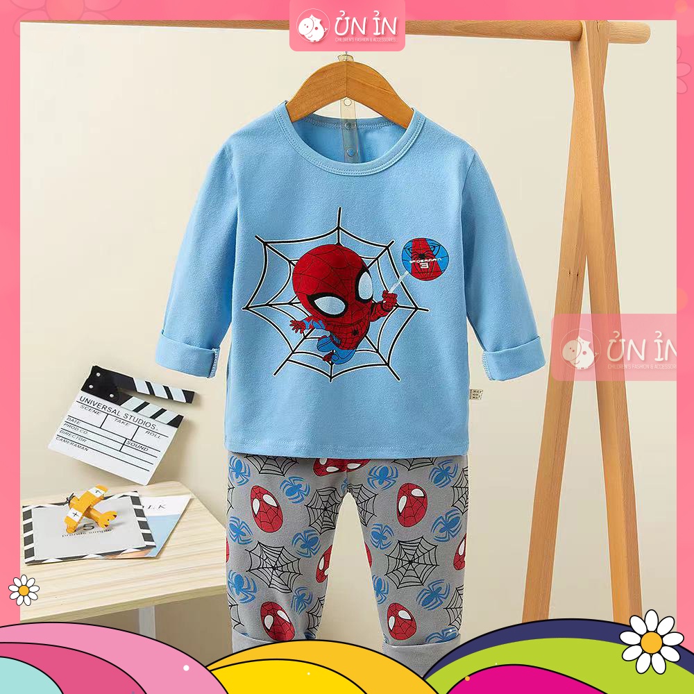 Size 8-24kg-Đồ bộ xuất hàn hình thú ngộ nghĩnh 100% thun cotton mềm mịn dài tay bé trai DB2