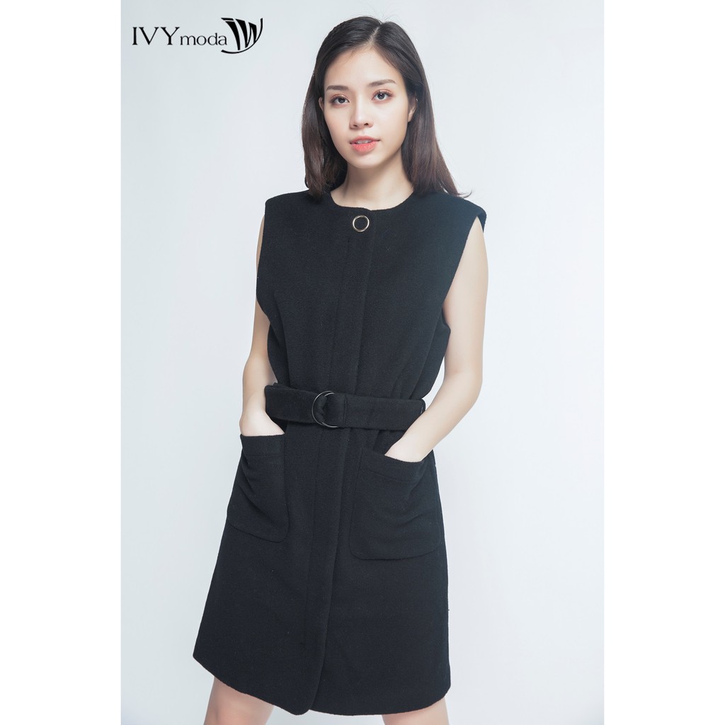 [NHẬP WABRTL5 GIẢM 10% TỐI ĐA 50K ĐH 250K ]Áo khoác dạ sát nách IVY moda MS 79M4138