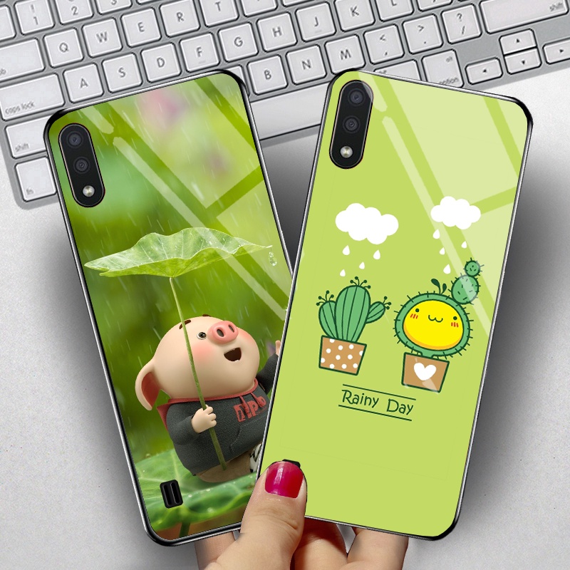Ốp SAMSUNG M10, A01 mặt kính gương bóng