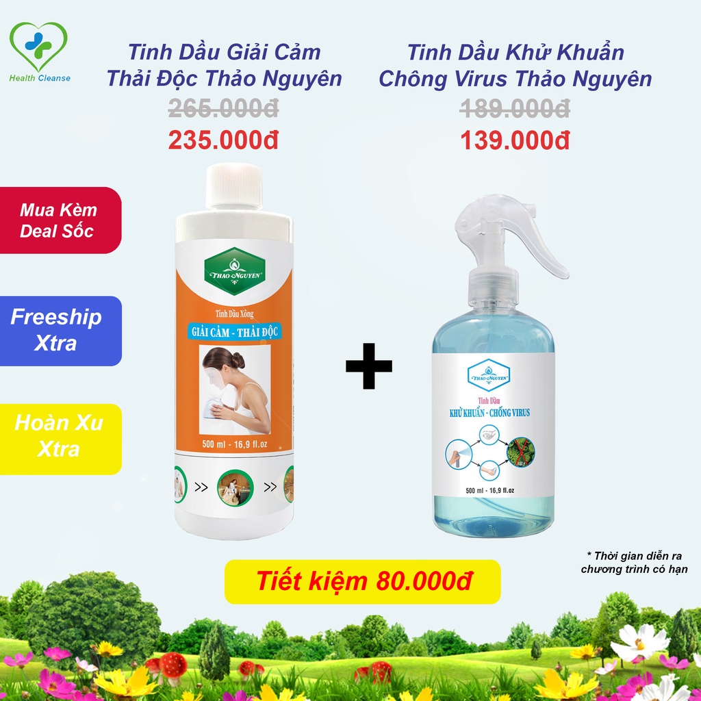 Tinh dầu xông giải cảm thải độc Thảo Nguyên 500ml