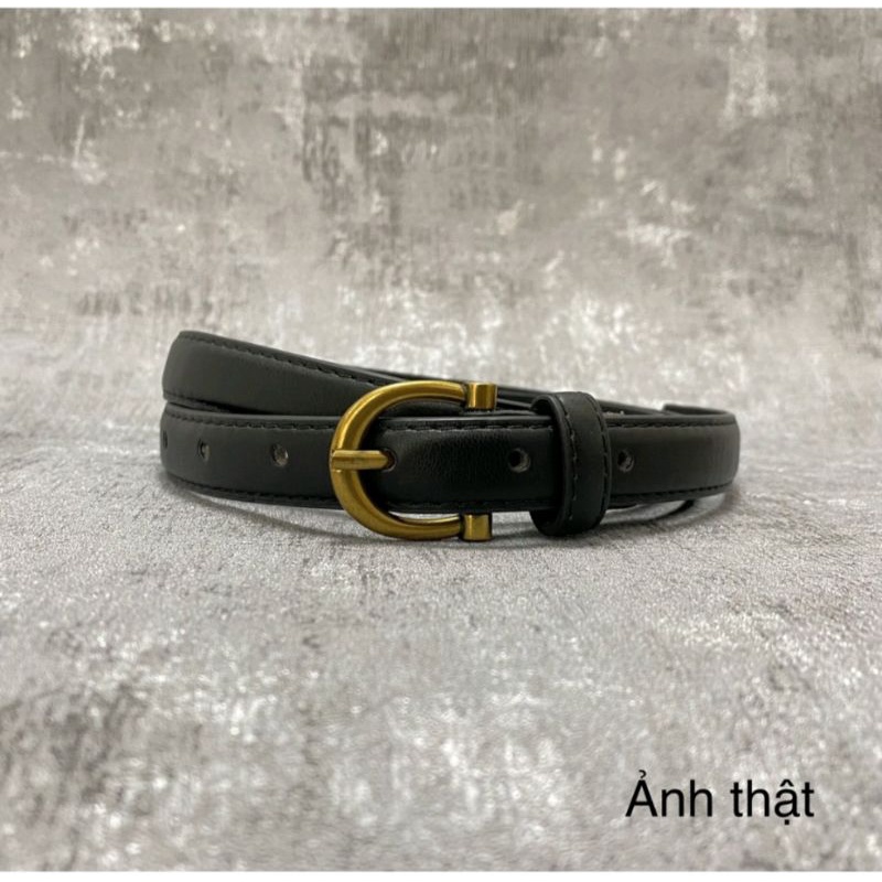 Thắt lưng Unisex mặt đồng bản trung, dây nịt nam nữ, phụ kiện thời trang TL007 - Filibra