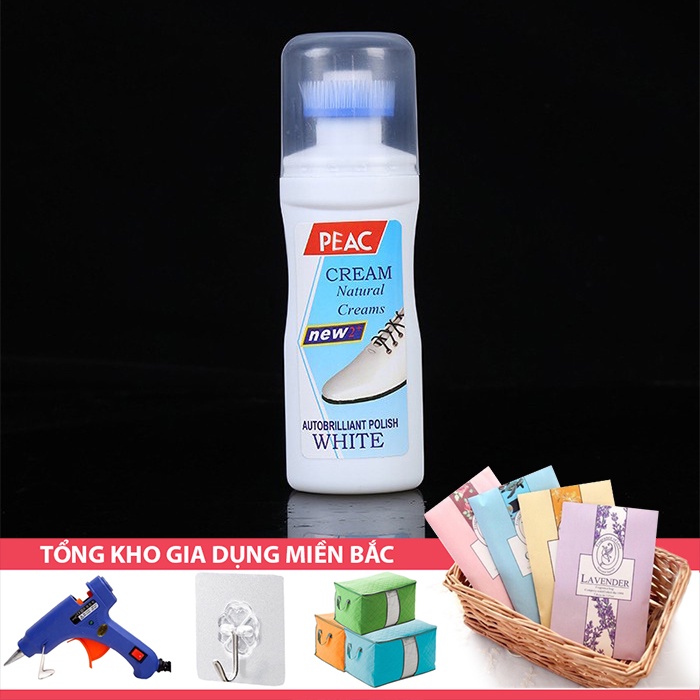 [Hàng Nhập Khẩu] Chai Cọ Tẩy Trắng Giày Sneaker Đầu Chổi - Lọ Nước Đánh Vết Ố Bẩn - Chà Giặt plac Khô Lau Làm Sạch Giầy