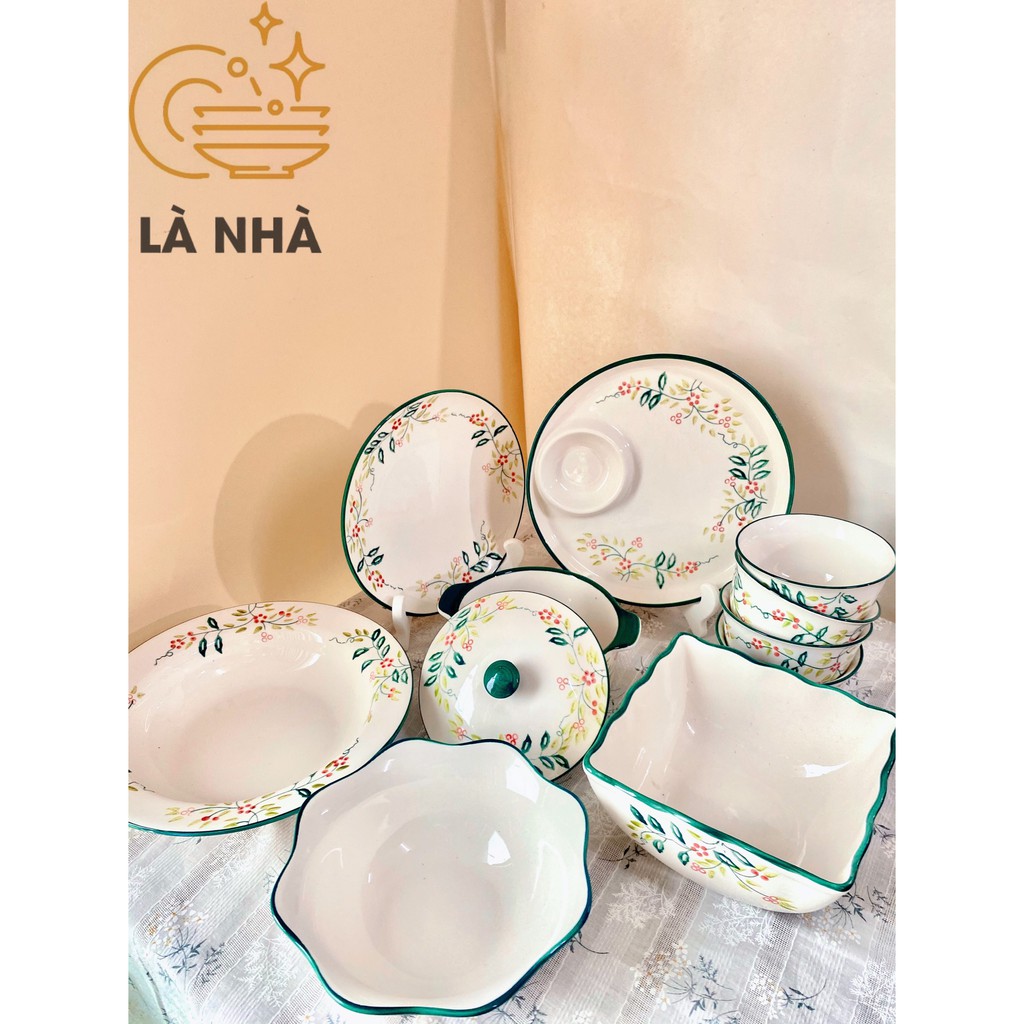 [CÓ SẴN] Bộ Sưu tập Bát Đĩa Họa Tiết Hoa Nhí Vẽ Tay