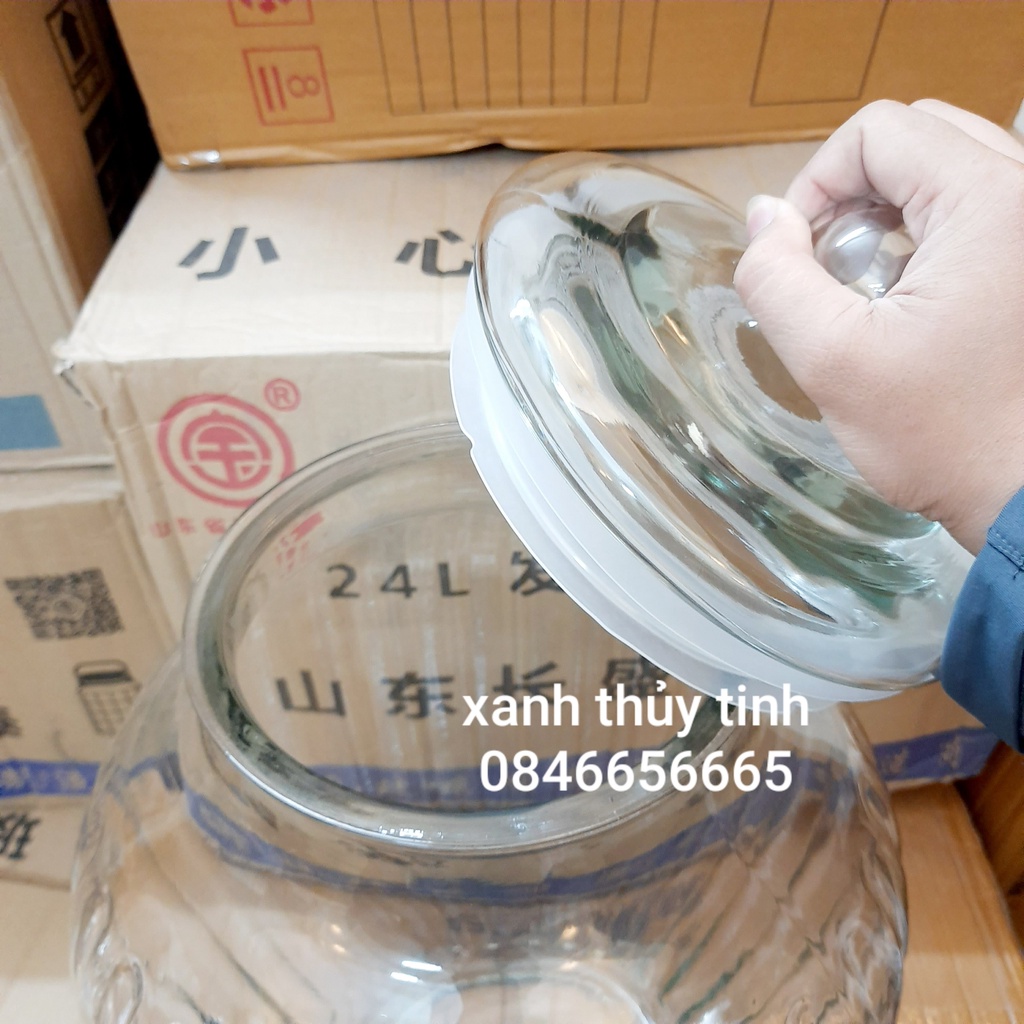 Chum thủy tinh sọc 217G - dung tích 10 lít