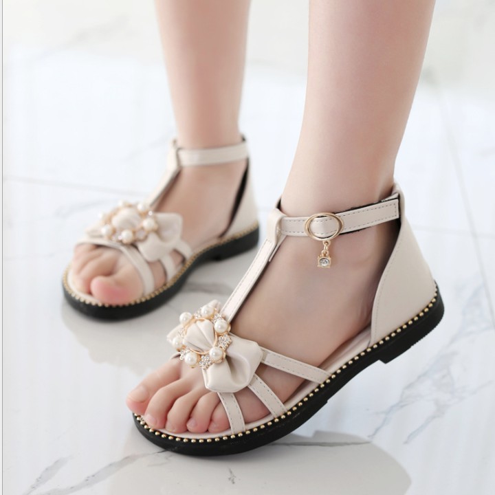 [SKM] Dép Sandal nữ nơ đính đá cho bé 20712