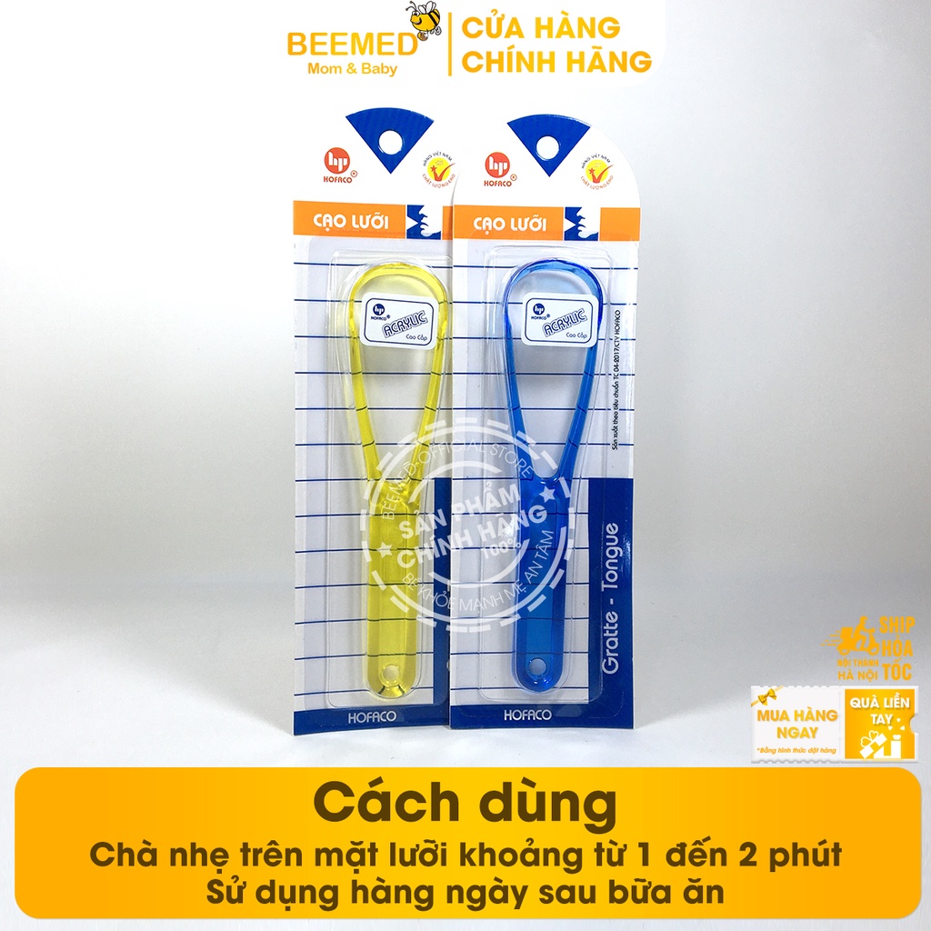 Dụng Cụ Cạo Lưỡi, Nạo Lưỡi, Vệ Sinh Lưỡi Người Lớn - Nhựa San Cao Cấp - An Toàn Tuyệt Đối, Ngăn Ngừa Hôi Miệng