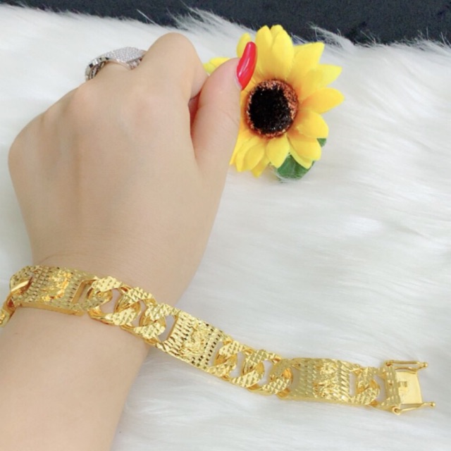 Lắc tay nam nữ cao cấp dát vàng 24k mẫu mới về