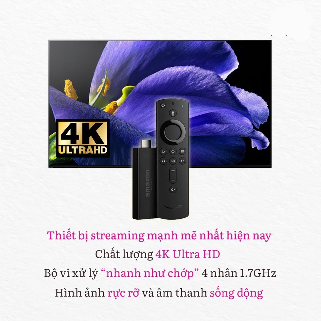 Thiết bị Streaming Fire TV Stick 4K (2th generation) kèm Alexa Voice Remote