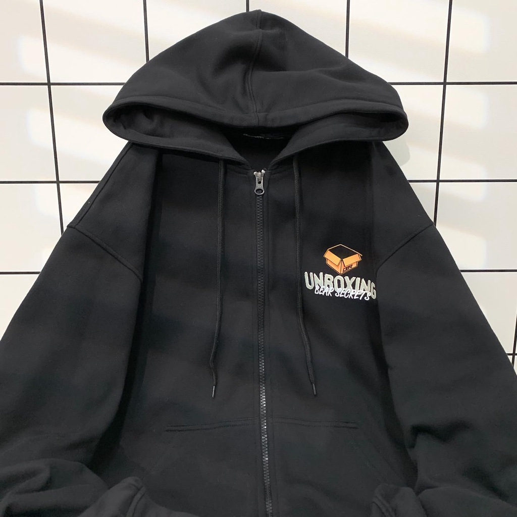 Áo Khoác Nỉ Unboxing Form Rộng Unisex