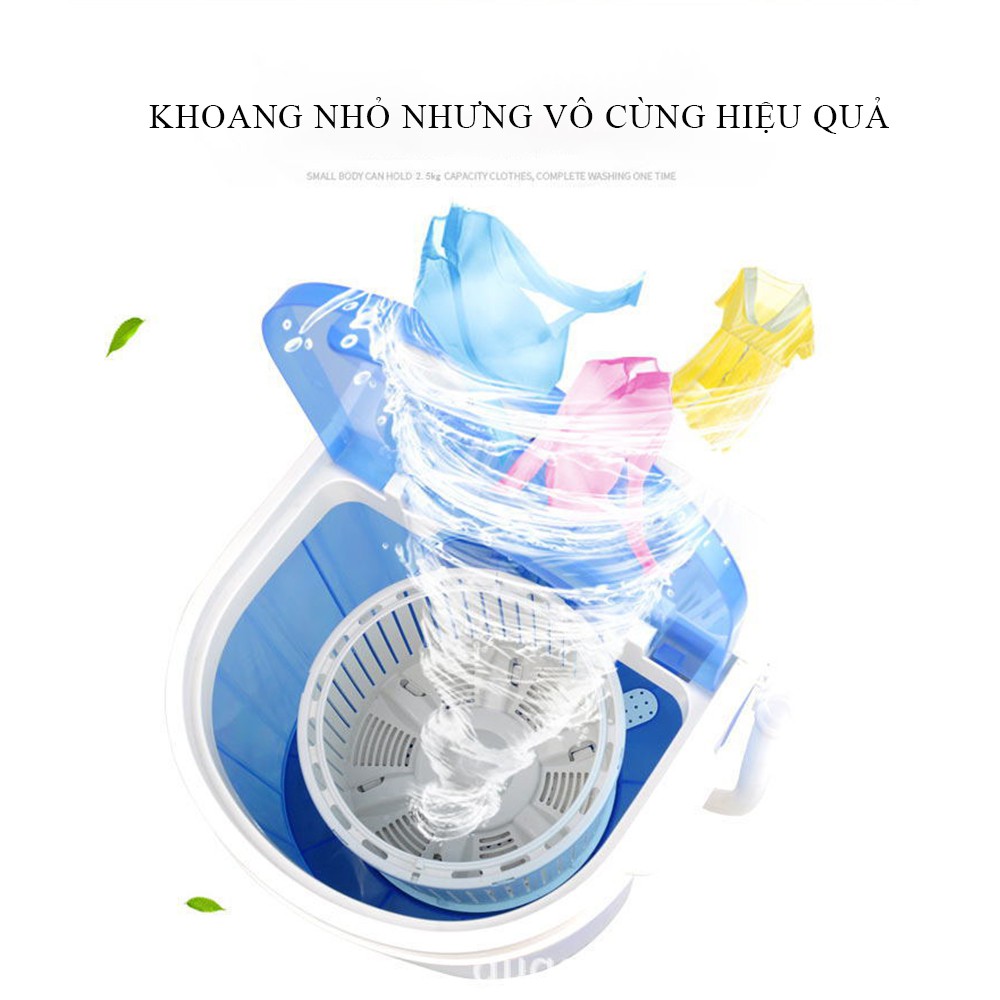 Máy giặt Mini nhỏ ngọn siêu tiết kiệm công suất 260W, dung lượng 4.2kg, Tiết kiệm nước, điện, BẢO HÀNH 2 NĂM