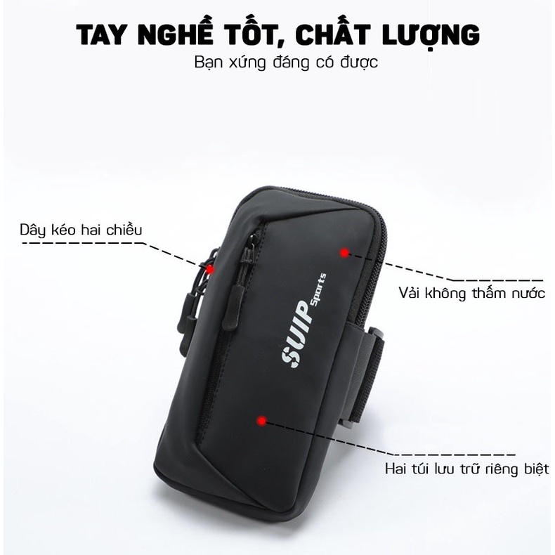 Túi Đựng Điện Thoại Đeo Cánh Tay 6.7 inch Chống Thấm Nước Tiện Lợi Chạy Bộ, Chơi Thể Thao,Tập Gym GEAR79