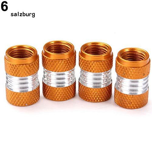 Set 4 nắp đậy van bánh xe hơi bằng hợp kim nhôm siêu sáng