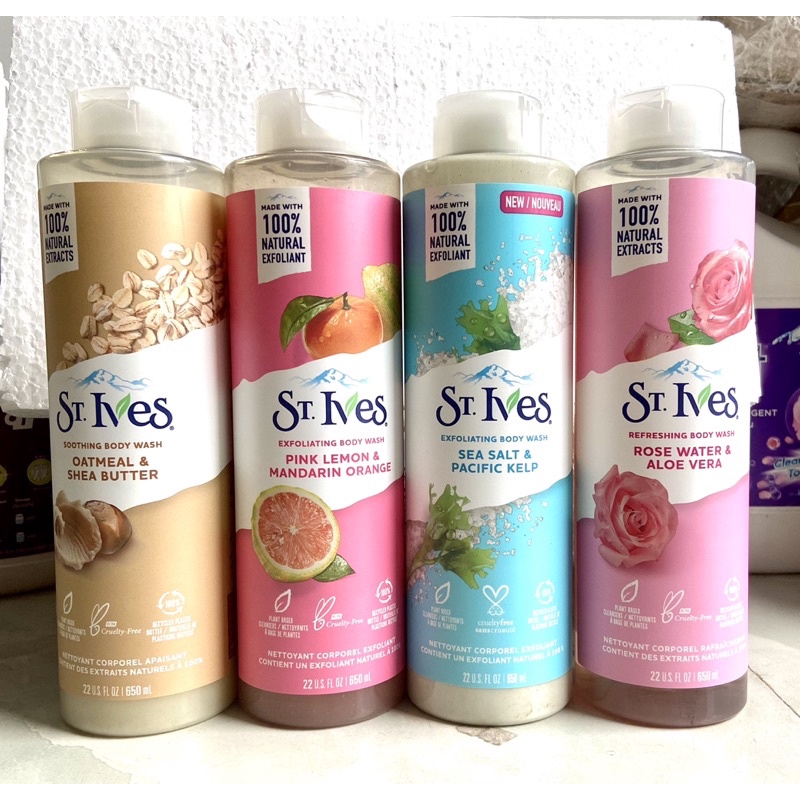 Sữa tắm ST.IVES Purifying muối biển và tảo bẹ 650ml