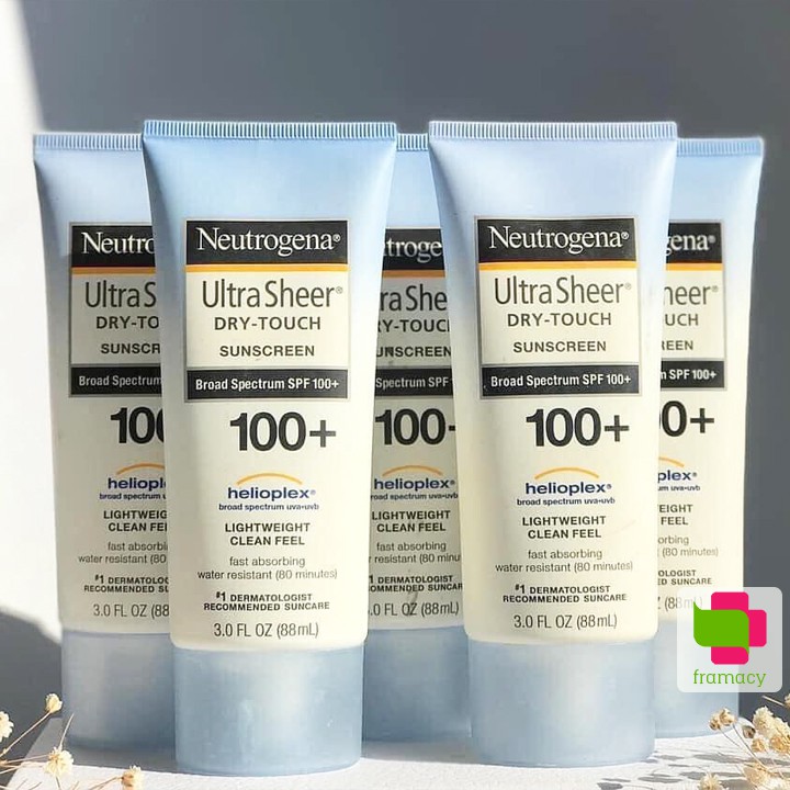 Kem chống nắng Neutrogena Ultra Sheer Dry-Touch SPF 50/50+/100+, Mỹ dùng được cho bé từ 6 tháng tuổi + người lớn mọi loạ