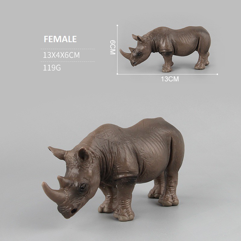 MS1010 🦏 Mô hình gia đình tê giác gồm 3 con🦏