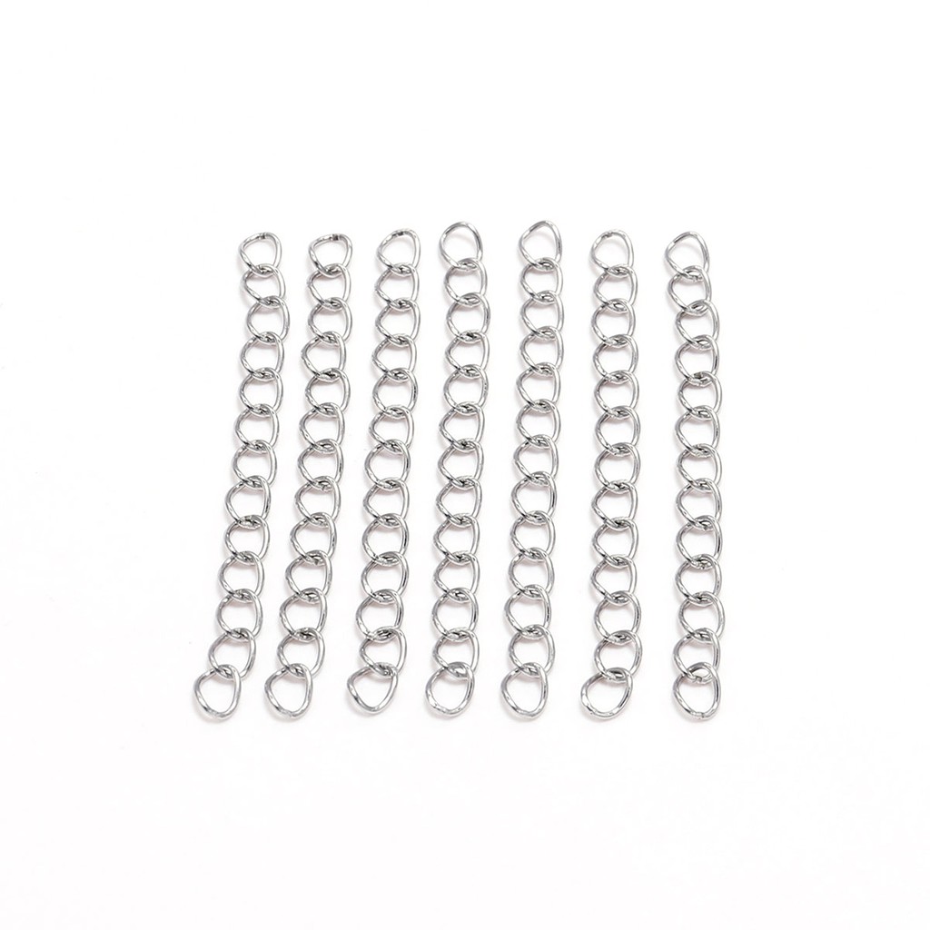 50 dây chuyền thép không gỉ mở rộng 5-7cm phụ kiện DIY làm vòng cổ vòng tay trang sức
