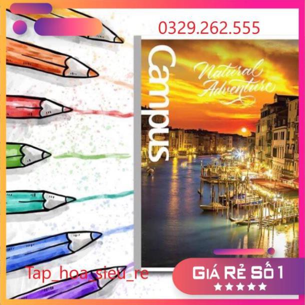 (Rẻ Vô địch) Vở kẻ ngang Campus 120 trang có chấm