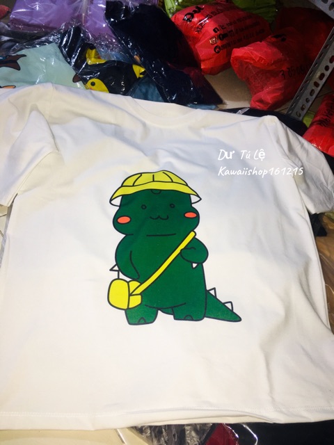 Áo thun nữ tay lỡ khủng long 4 màu unisex size m,l oversize tay lỡ form rộng cotton DƯ TÚ LỆ | BigBuy360 - bigbuy360.vn