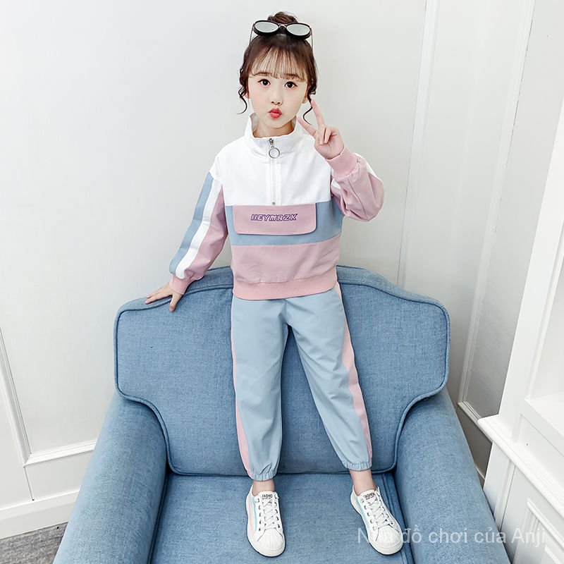 New Sports Suit Girls Spring And Autumn Children7 Two-Piece Children8Fashion Girls9