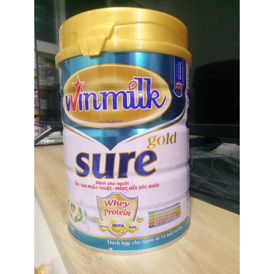 Sữa phục hồi sức khỏe Winmilk Sure Gold 900g dành cho người ốm - sau phẫu thuật - nhanh phục hồi sức khỏe