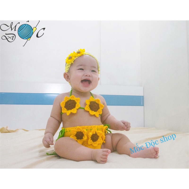 [Hỏa tốc HCM] Bikini len cho bé gái - hướng dương
