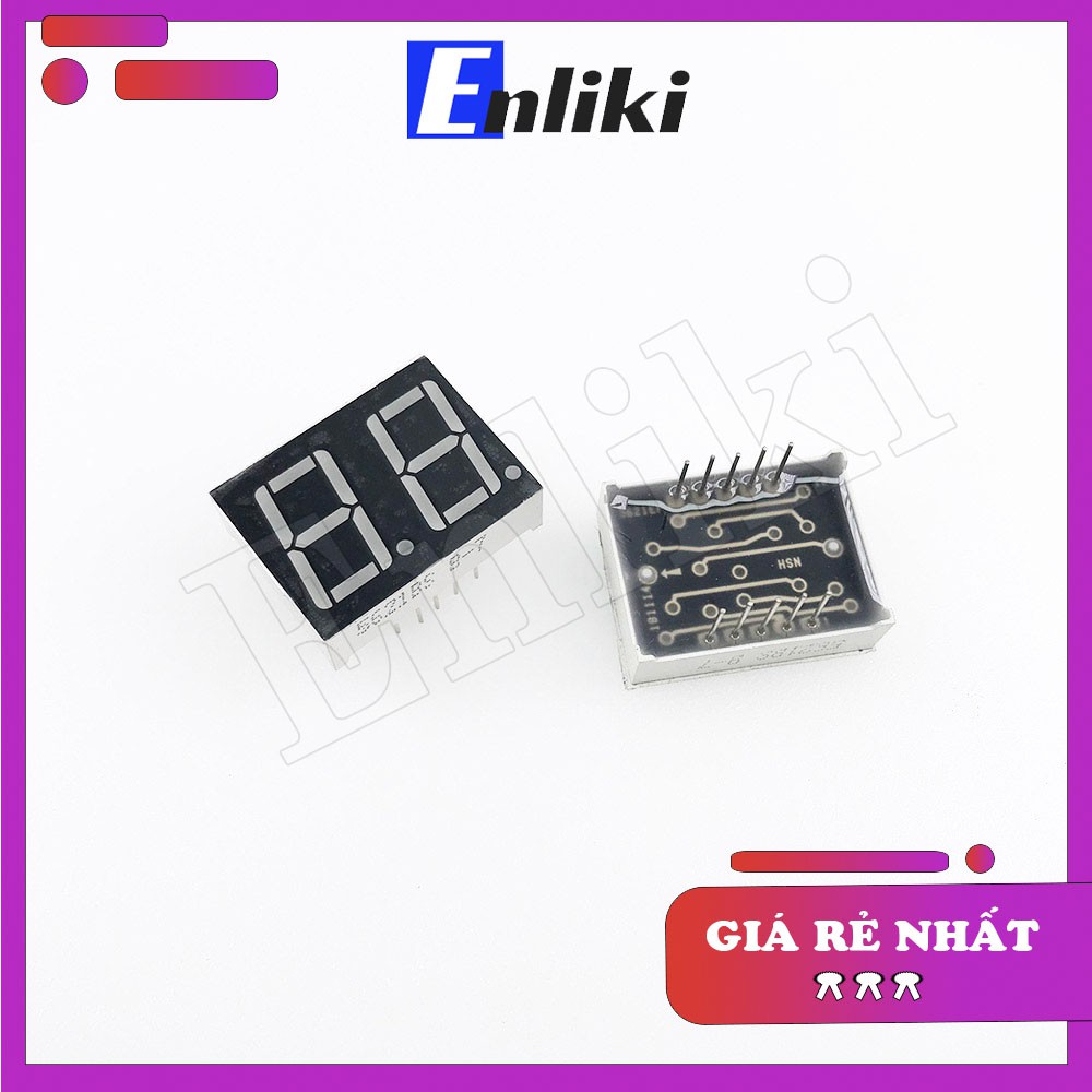 Led 7 thanh 0.56inch 2 Số màu đỏ (anot Chung)