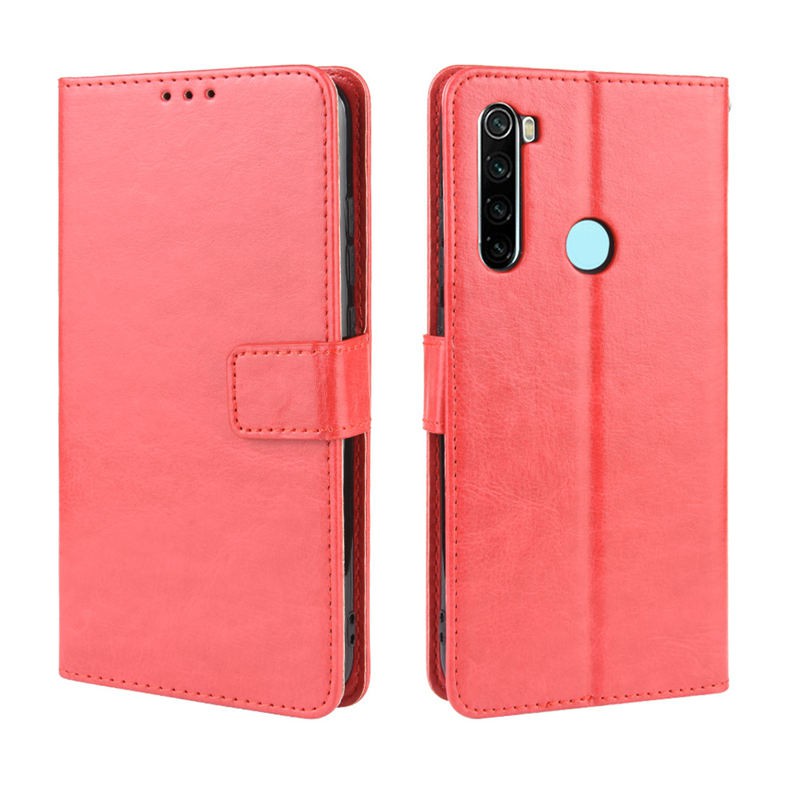 Bao da điện thoại màu trơn thanh lịch cho Xiaomi Redmi Note 8 Pro Note8 8Pro
