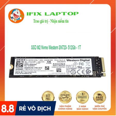 Ổ CỨNG SSD M2 Nvme Western SN720 512gb 1tb